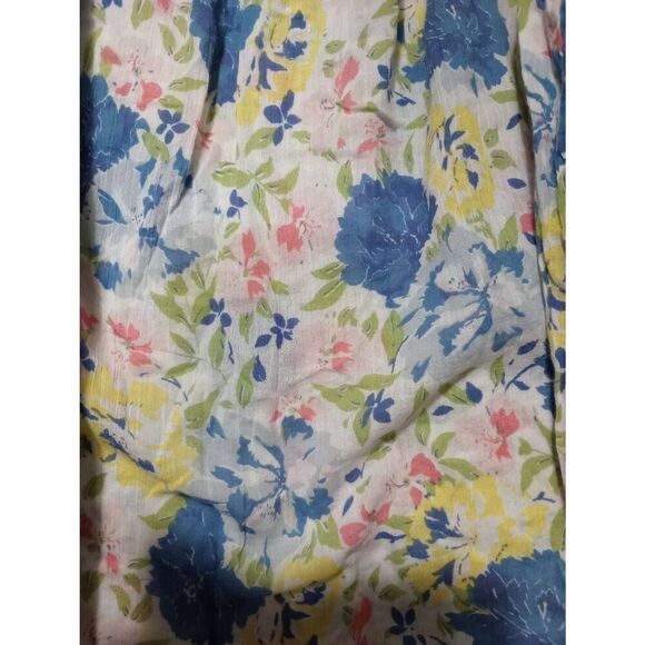 Chaps Shirt‎ Ladies Large White Floral Semi Sheer - Picture 4 of 7